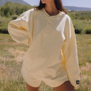 Oversized Fleece Henley